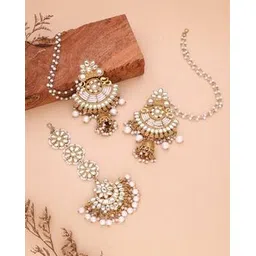 brado jewellery Women Ethnic Mang Tikka With Earrings-picture-15