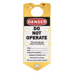 BRADY 1.5 inch Labeled Lockout Hasp Gold, 9MFH7 (Pack of 6 Padlock)-picture-13