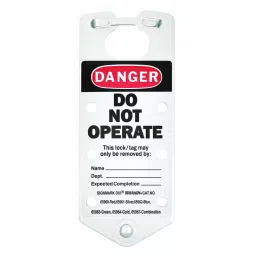 BRADY Labeled Lockout Hasp Labeled Hasp 1.5 inch Opening Size Silver 6 Padlocks, 6T439-picture-15