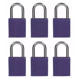 BRADY Lockout Padlock Keyed Alike Aluminum Std Compact Body Size Purple, 24UY59-picture-26