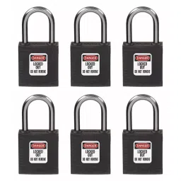 BRADY Lockout Padlock with 6 Keys Nylon Black, 39N212 (Set of 6 Pcs)-picture-35