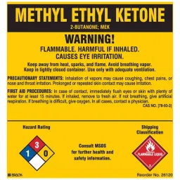 BRADY Polyester Label Methyl Ethyl Ketone 5 x 5 inch, 8AG10 (Pack of 25)-picture-27