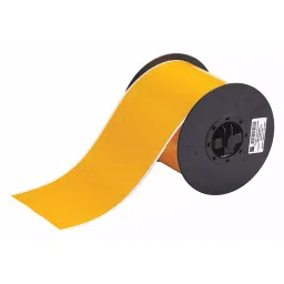 BRADY Printer Label Roll Vinyl Yellow 4 inch x 100 ft, 6UMR7-picture-16