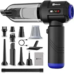 Brago TurboVac 4-in-1 Cordless Vacuum Cleaner for Car & Home Use | 18,000Pa Suction | 9600mAh | BLDC Motor | 40 mins Runtime | 3 Speed Suction | Portable Blower & Vacuum Cleaner-image-36
