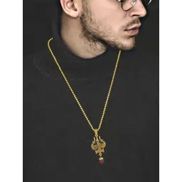 BRAHMSHAKTI Gold-Plated Quirky Pendants with Chains-picture-31