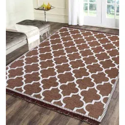 braids Brown Chenille Abstract 4 x 6 Feet Machine Made Carpet-picture-17