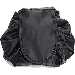 Brain Freezer Cosmetic Multifunction Bag Drawstring Makeup Pouch Makeup Bags Toiletry Organizer for Women (Black)-picture-44