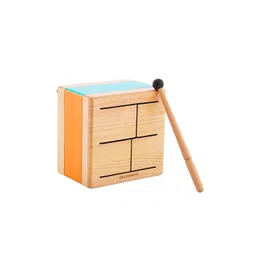 Brainsmith Kids Beige Wooden Square Tone Drum-picture-33
