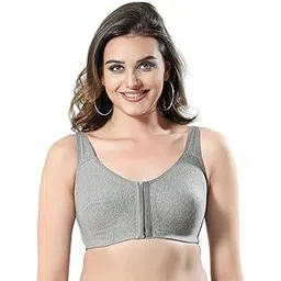 bralux Cotton Front Open Bra for Women Daily Use | Non-Padded Non-Wired Bra| Sweat Absorbent Seamless Bra | Full Coverage for Regular Wear-picture-44