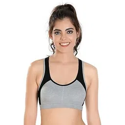 bralux Womens Sports Bra for Yoga Gym Workout Exercise (Wirefree | Removable Padded | Full Coverage | Ultrasoft Underband | T Back Racer Back Super Combed Cotton with Elastane Stretch) Pattern 5003-picture-17