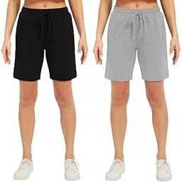 brand flex Girls/Women's Cotton Shorts Regular Plain Shorts (Pack of 2) (Free Size 26-32 inch Waist)-picture-18