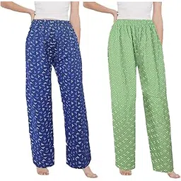 brand flex Women & Girls Track Pant Lower Pajama Cotton Printed Lounge Wear Soft Cotton Night Wear Combo of 2 Pack-picture-38