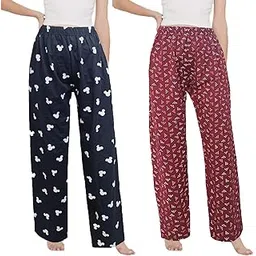 brand flex Women's Cotton Printed Pyjamas/Lower/Track Pant, Lounge Wear, Soft Cotton Night Wear Pajama Set Pant(Prints May Vary)-picture-39