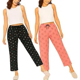 brand flex Womens Printed Pyjamas Pants,Womens Night Pants (Pack of 2)-picture-15