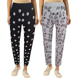 brand flex Womens Slim Fit Printed Stretchable Jeggings,Ankle Length with (Multi Color & Waist 26 to 34)(FC 05) (Free Size, Black Grey)-picture-55