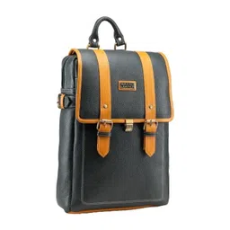 BRAND LEATHER Men Colourblocked Contrast Detail Backpack-picture-24