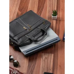 BRAND LEATHER Men Genuine Leather Laptop Bag with Two Handles-picture-26