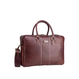 BRAND LEATHER Men Textured Leather Laptop Bag With Detachable Sling Strap-picture-27