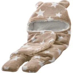 brandonn Polka Single Hooded Baby Blanket forMild Winter-picture-29