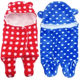 brandonn Polka Single Swaddling Baby Blanket forAC Room-picture-35