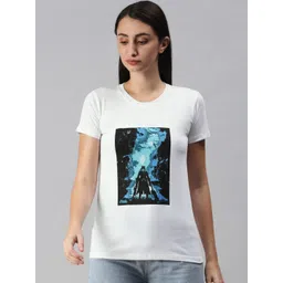 BRATMA Women White Devil Graphic Printed Round Neck T-shirt-picture-32