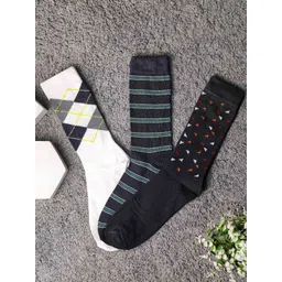 Brauch Men Pack Of 3 Patterned Assorted Above Ankle Socks-picture-30