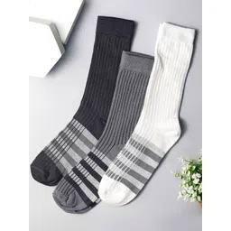 Brauch Men Pack Of 3 Striped Assorted Ankle-Length Socks-picture-29