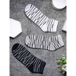 Brauch Pack Of 3 Striped Ankle-Length Socks-picture-28