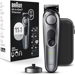 Braun All-in-One Style Kit Series 7 7420, Battery Powered 11-in-1 Trimmer For Men With Beard Trimmer, Body Trimmer For Manscaping, Hair Clippers & More, Sharpest Blade, 40 Length Settings, Waterproof-picture-13