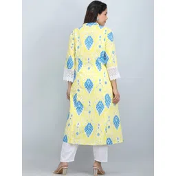 BRAVAL TEXTILE Women Ethnic Motifs Printed Regular Pure Cotton Kurta with Trousers image 2