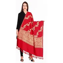 bravezi Soft and Warm,Golden Zari Embriodery Paisley Women's Shawl-picture-45