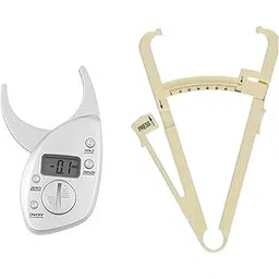 Bravezi Digital Body Fat Caliper (Silver) and Body Fat Analyzer (Cream) Pack of 2-picture-31
