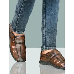 BRAWO Men Synthetic Leather Sandals-picture-13
