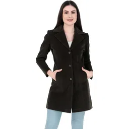 brazo Tweed Solid Coat For Women-picture-10