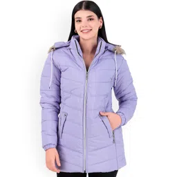 Brazo Women Hooded Solid Casual Parka Jacket-image-0