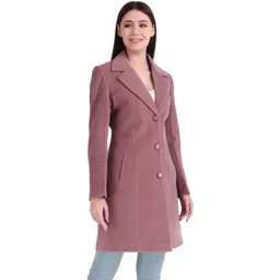 Polyster Solid Coat For Women-image-39