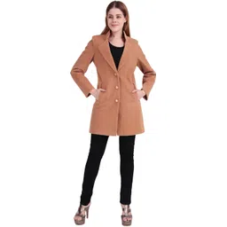 Polyster Solid Coat For Women-image-34