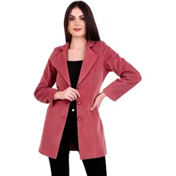 Polyster Solid Coat For Women-image-33