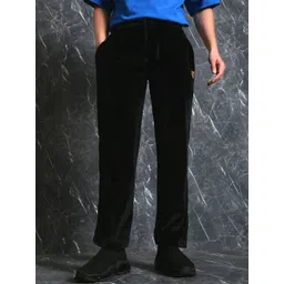 Breakbounce Men Black Striped Straight Fit Jogger Trouser-picture-26