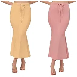 brentonis Lycra Mermaid Shaped Saare Shapewear for Women and Girl's | Combo Set of 2 Solid Strechable Shapewear Saree Shapewear Petticoat |-picture-30