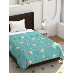 BREVARD Blue Cartoon Characters 150 GSM Single Bed Comforter-picture-30