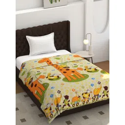 BREVARD Cream-Coloured Cartoon Characters 150 GSM Single Bed Comforter-picture-17