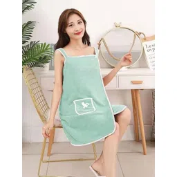 BREVARD Green 300 GSM Square Neck Bath Robe-picture-12