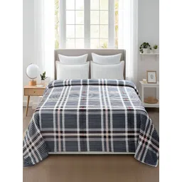 BREVARD Grey & White Printed 190 GSM Queen SizeDuvetCover-picture-20