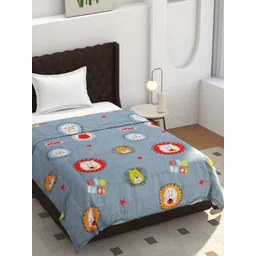 BREVARD Grey Cartoon Characters 150 GSM Single Bed Comforter-picture-16
