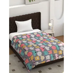 BREVARD Grey Cartoon Characters 150 GSM Single Bed Comforter-picture-19