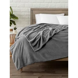 BREVARD Grey Woollen 300 GSM Double Bed Blanket-picture-35