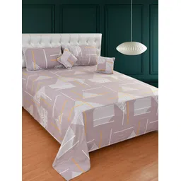 BREVARD Grey Yellow Abstract  Superfine Double Queen Bedding Set-picture-36