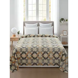 BREVARD Off-White & Grey Printed 190 GSM Queen SizeDuvetCover-picture-17