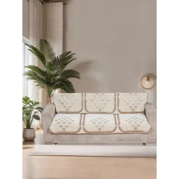 BREVARD Off White Embroidered Other Sofa Cover-picture-14